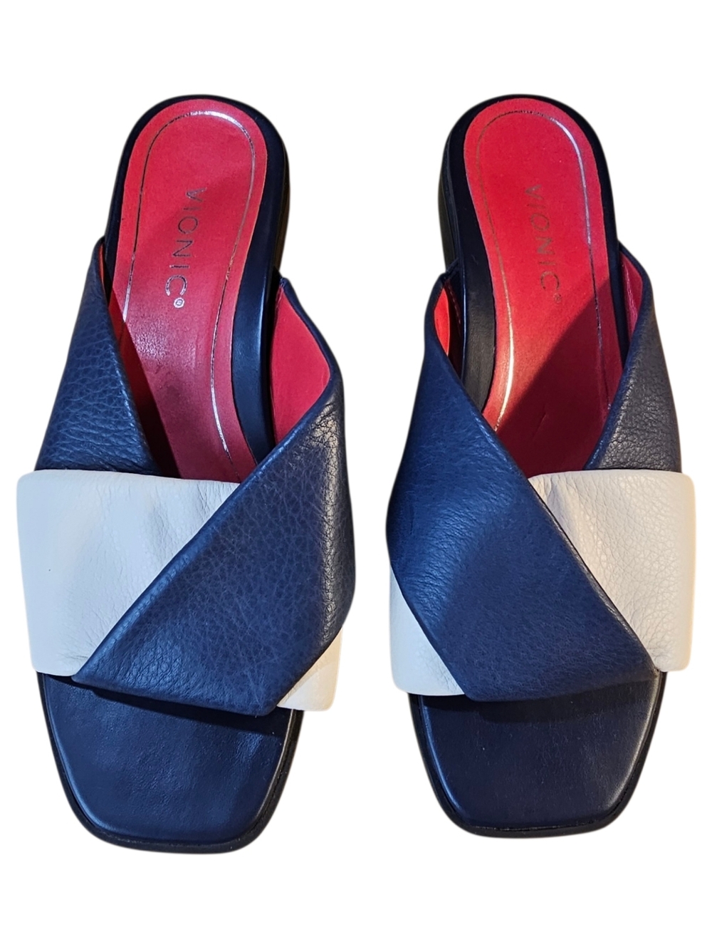 🇺🇸 Vionic Miramar Slide Sandals | Orthotic Comfort | Red White Blue | 8.5 - Picture 3 of 9